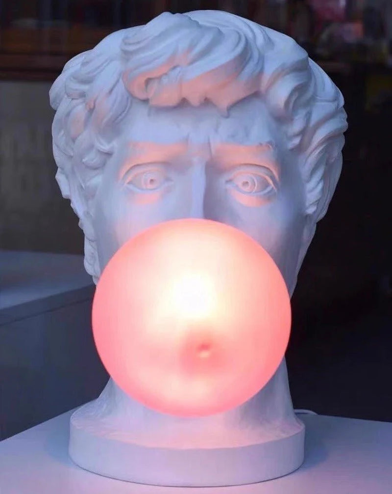 Naughty David Popping Gum Modern Designer Table Lamp - Cute Funny Decorative Bedside Lamp