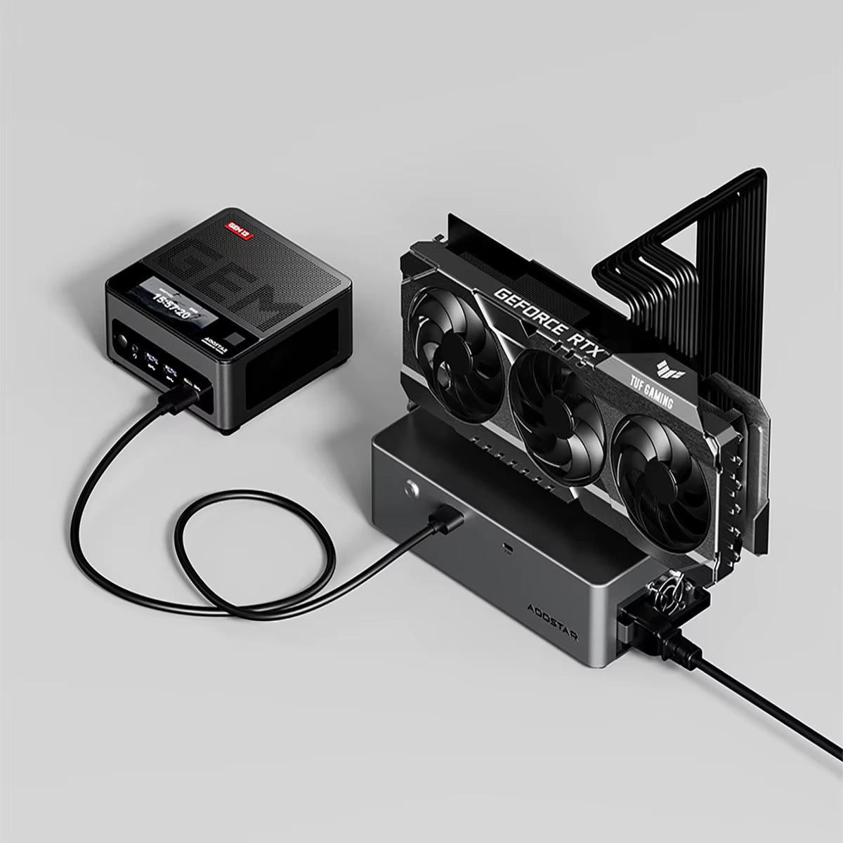 AOOSTAR AG02 EGPU Dock with Oculink USB4 Port External GPU Enclosure for RTX 4090/4080 Compatible with Laptop/Mini Pc/Desktop
