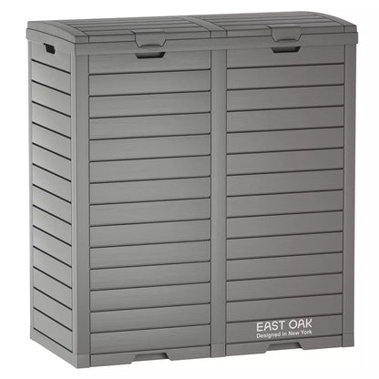 62 Gallon Gray Resin Outdoor Waste Bin