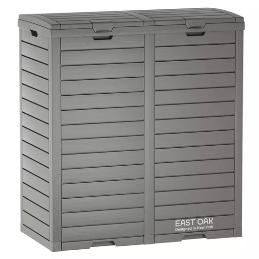 62 Gallon Gray Resin Outdoor Waste Bin