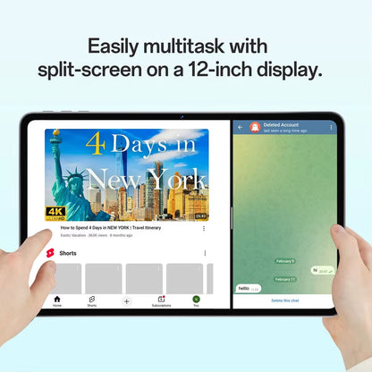 Android Tablet 12 Inch Large Screen Tablet 24GB+128GB 2K Display 18W Fast Charge 5MP+13MP Camera 8000Mah Battery Tablets