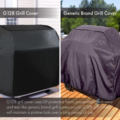 Black Grill Cover 58 Inch Gas Grill Cover Waterproof, UV Resistant BBQ Grill Cover, Fits Most Brands of Grills