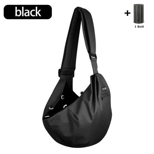 Stylish Pet Sling Carrier Bag for Small Dogs and Cats - Portable Nylon Shoulder Messenger for Outdoor Adventures