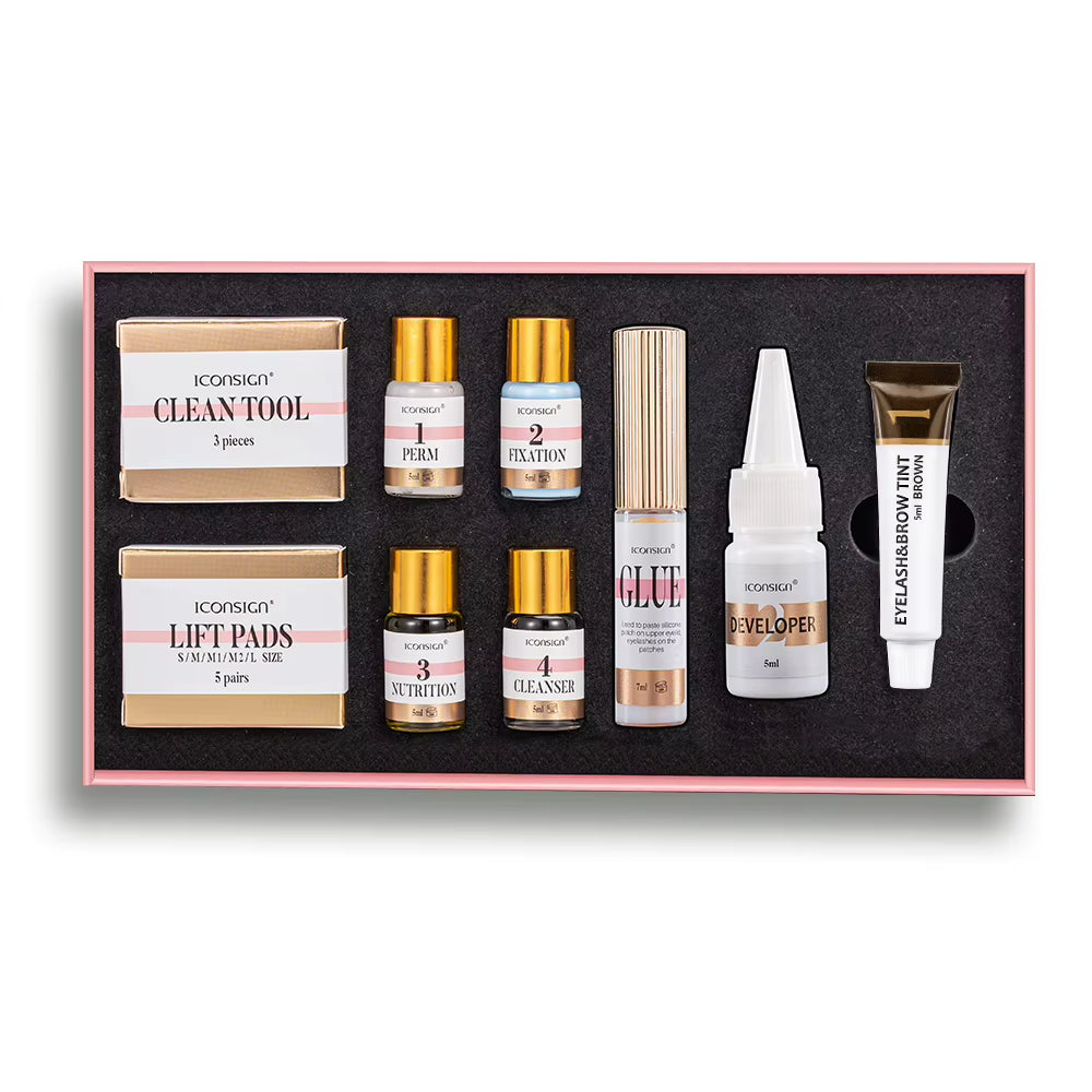 ICONSIGN Professional Eyelash Lift and Tint Kit with Brow Lamination Dye - Eye Makeup Tools
