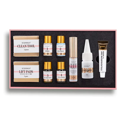 ICONSIGN Professional Eyelash Lift and Tint Kit with Brow Lamination Dye - Eye Makeup Tools