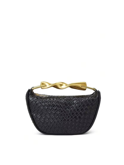 Summer Half-Moon Beach Straw Shoulder Bags Women'S Straw Bucket Bag Purse Woven Straw Handbags Casual Tote Crossbody Bag