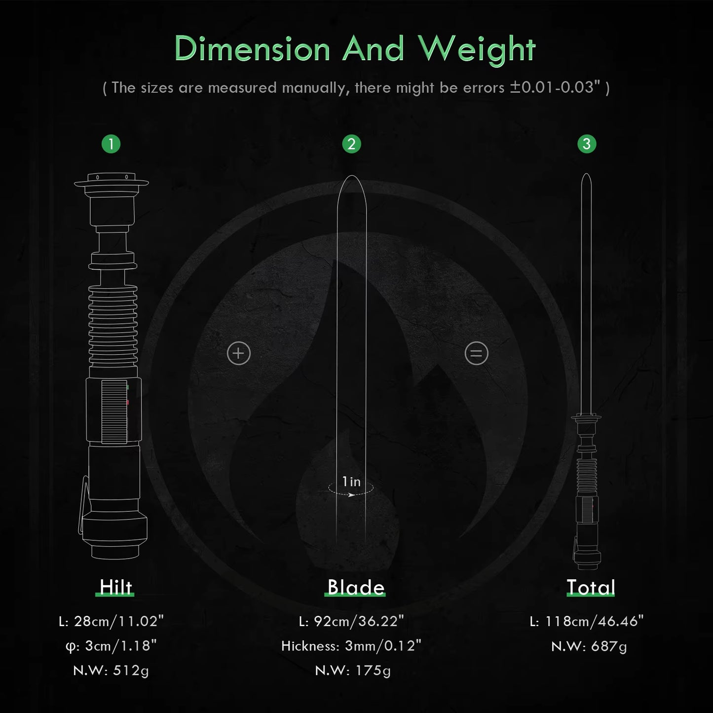 Luke Skywalker Lightsaber Replica Highly Accurate EP8 with Control Box