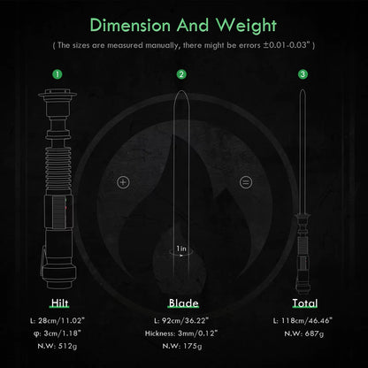 Luke Skywalker Lightsaber Replica Highly Accurate EP8 with Control Box