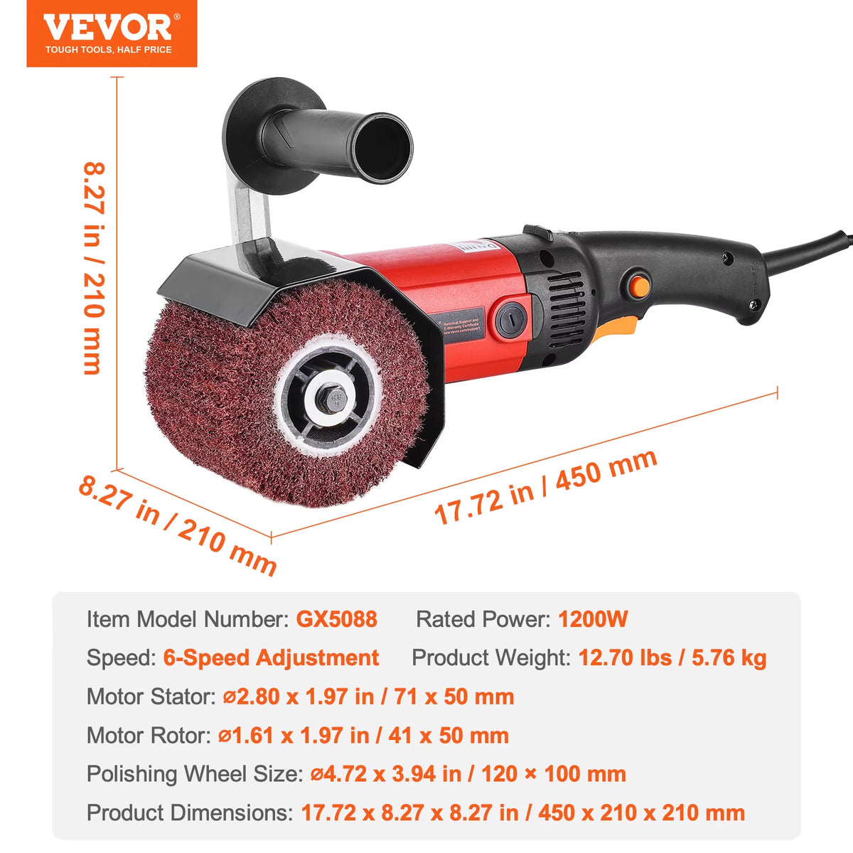 Succebuy Variable Speed Burnishing and Polishing Machine for Metal and Wood Surface Conditioning