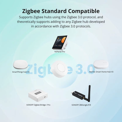 SNZB-01P Zigbee Wireless Switch Custom Button Action Smart Scene Support Nspanel Pro, ZB Bridge Pro, and Zbdongle-E.