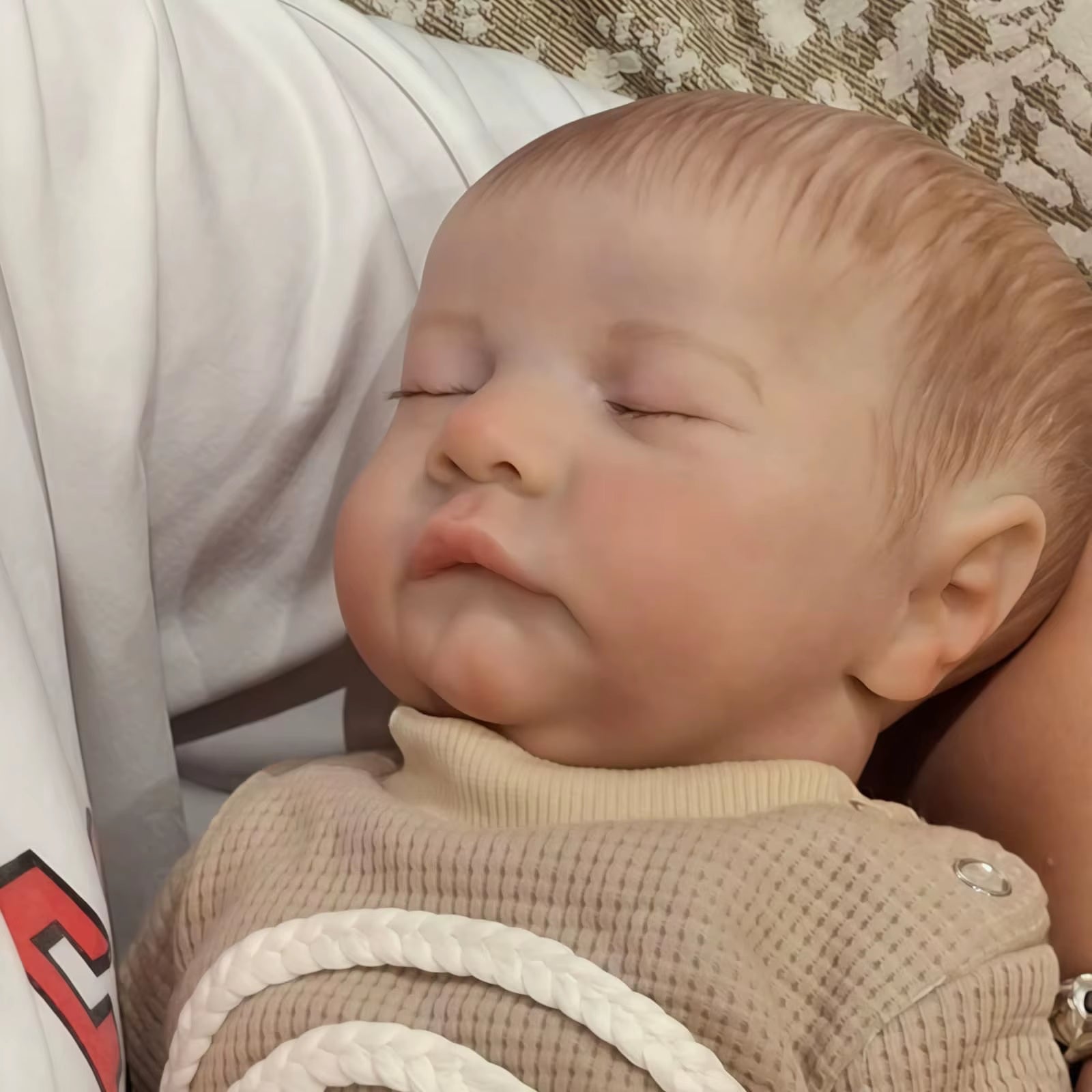 Risbecko Lifelike 43Cm Finished Reborn Doll, like Real Baby Handmade Art Doll, 3D Painted Skin with Visible Veins Vinyl Limbs
