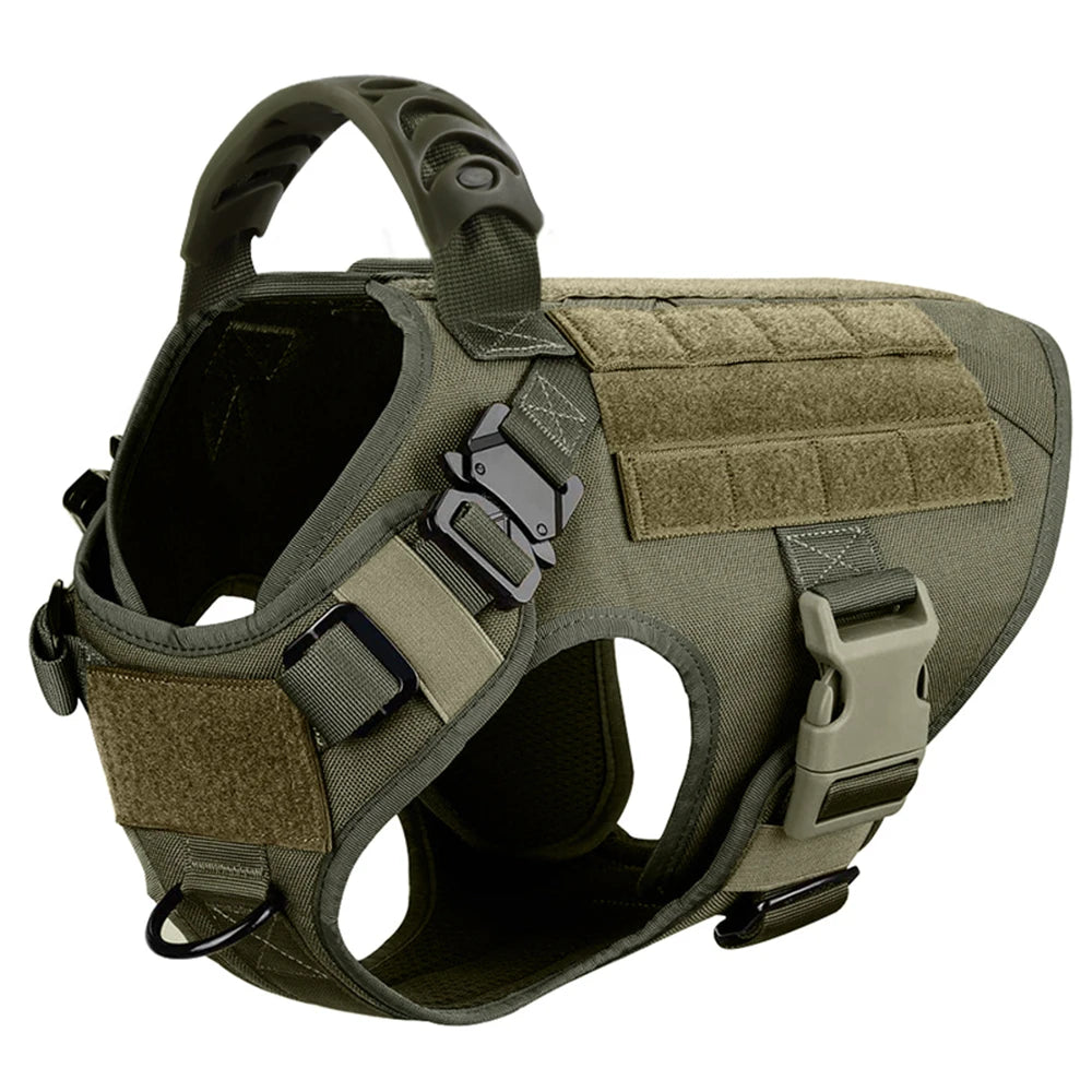 Large Dog Harness and Leash Set for German Shepherds and Malinois - Training and Walking Vest with Collar for Medium to Large Dogs