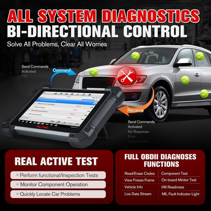 AUTEL Maxicom MK908 II Automotive Diagnostic Scan Tool 36+ Reset Services 10+ High-End Functions 21+ Languages Support NO-IP Limitation