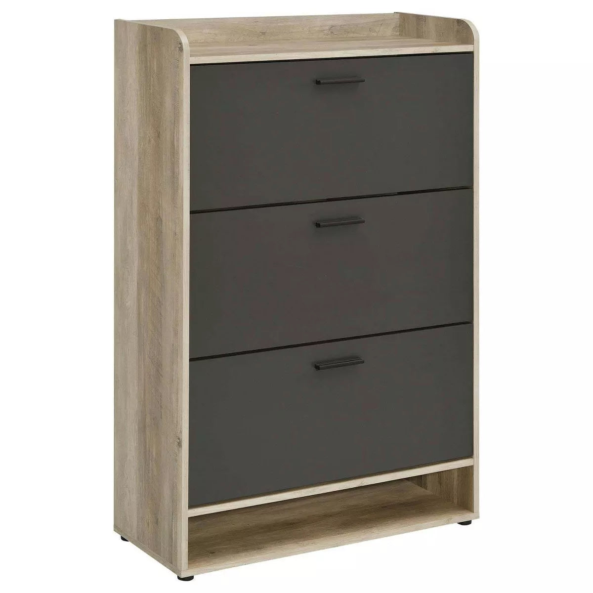 3 Tier Modern Wood Shoe Cabinet