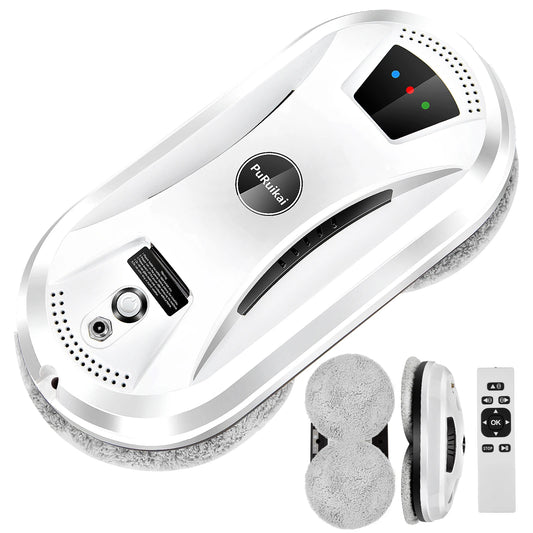 Puruikai Ultra-Thin Robot Vacuum and Window Cleaning Robot with Remote Control for Home Use