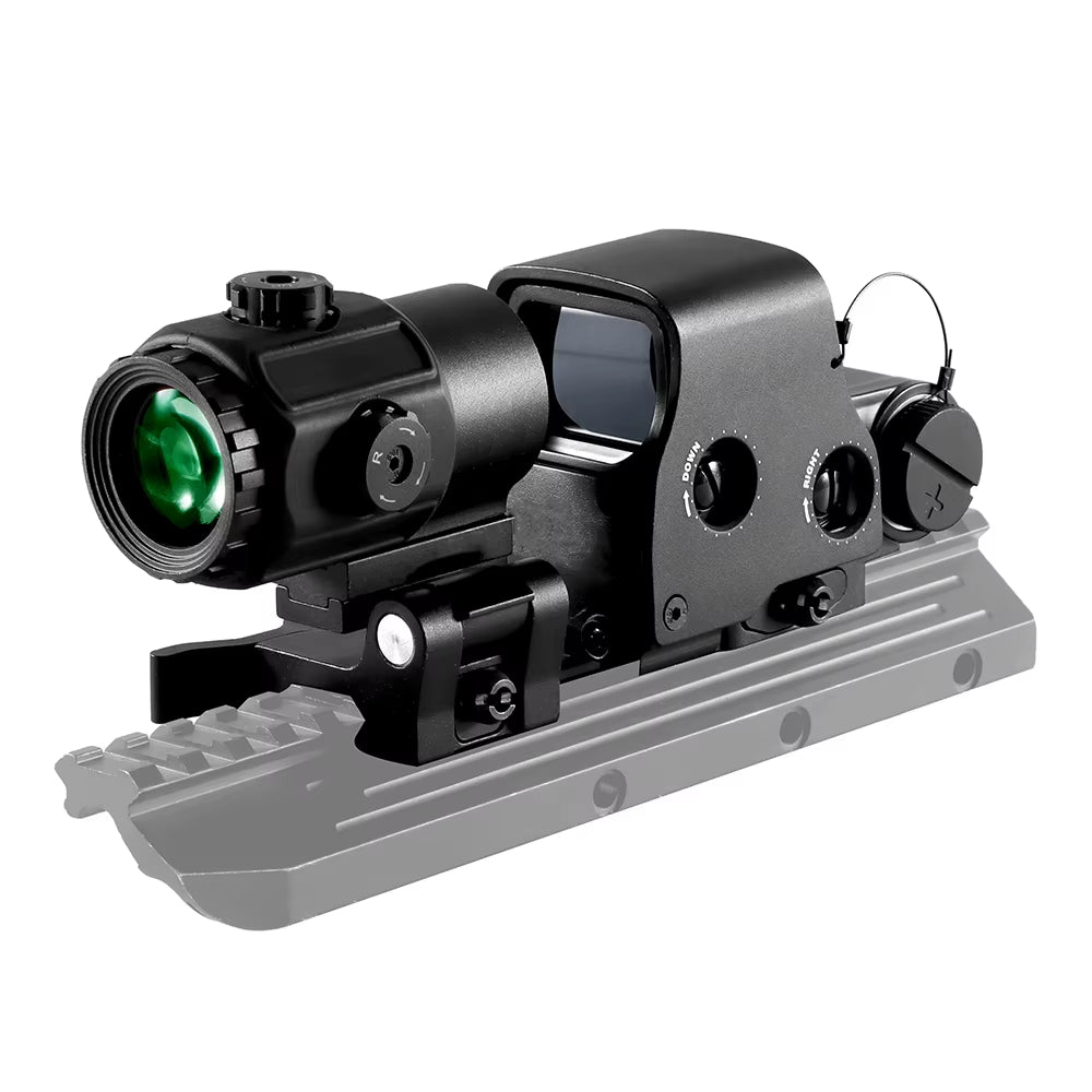 Tactical G43 3X Magnifier with EXPS3 Red Dot Sight and QD Mount for 20MM Rail Systems