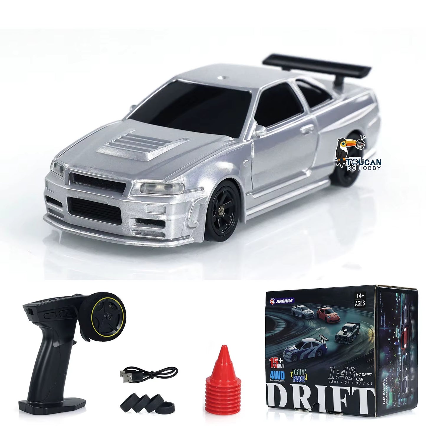 US Stock RC Drift Car 1/43 RTR Race 4WD Gyro Four-Wheel Drive Radio Control High Speed Model 2.4G Racing Drifting Cars Toy Model