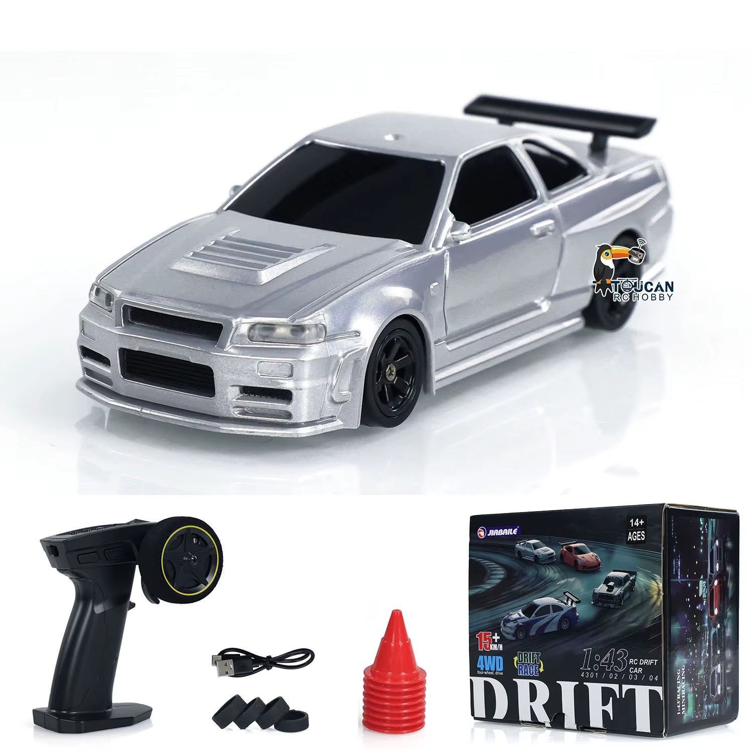 US Stock RC Drift Car 1/43 RTR Race 4WD Gyro Four-Wheel Drive Radio Control High Speed Model 2.4G Racing Drifting Cars Toy Model