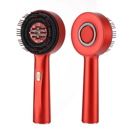 Electric Vibration Massage Comb with Red Light Therapy for Hair Growth and Scalp Care, Anti-Hair Loss Liquid Oil Applicator