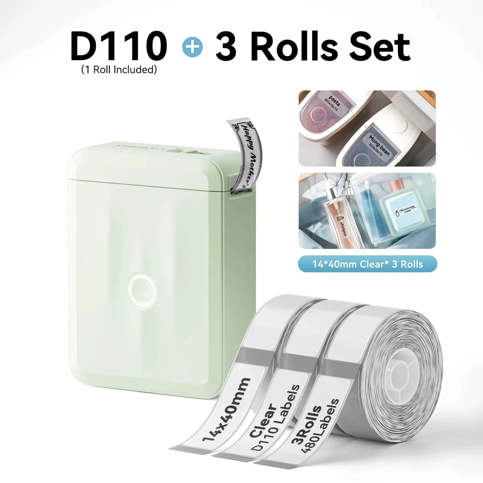 Niimbot D110 Mini Label Printer Pocket Thermal Wireless Adhesive Sticker DIY Name Tag Maker for School Home Office