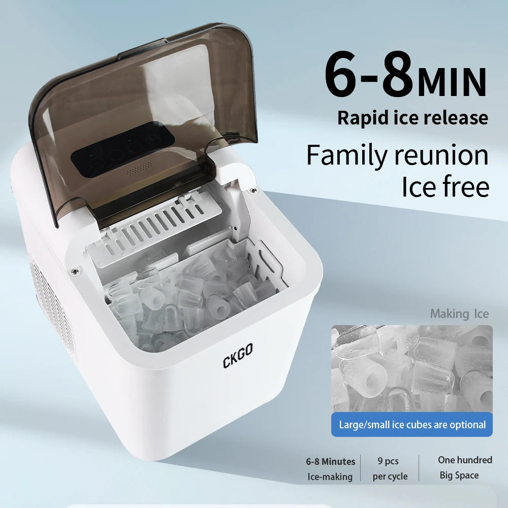  Ice Maker Wifi Connection Smart App Control Adjustable Ice Size Automatic Cleaning Touch Button with LED Display