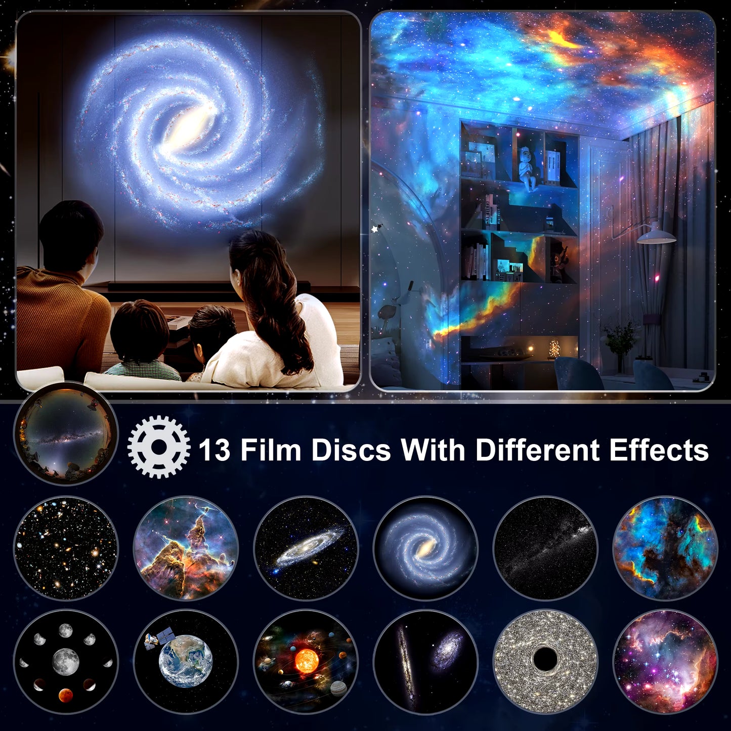 Galaxy Projector, Planetarium Star Projector Realistic Starry Sky Night Light ,Solar System Constellation Moon for Kids Bedroom