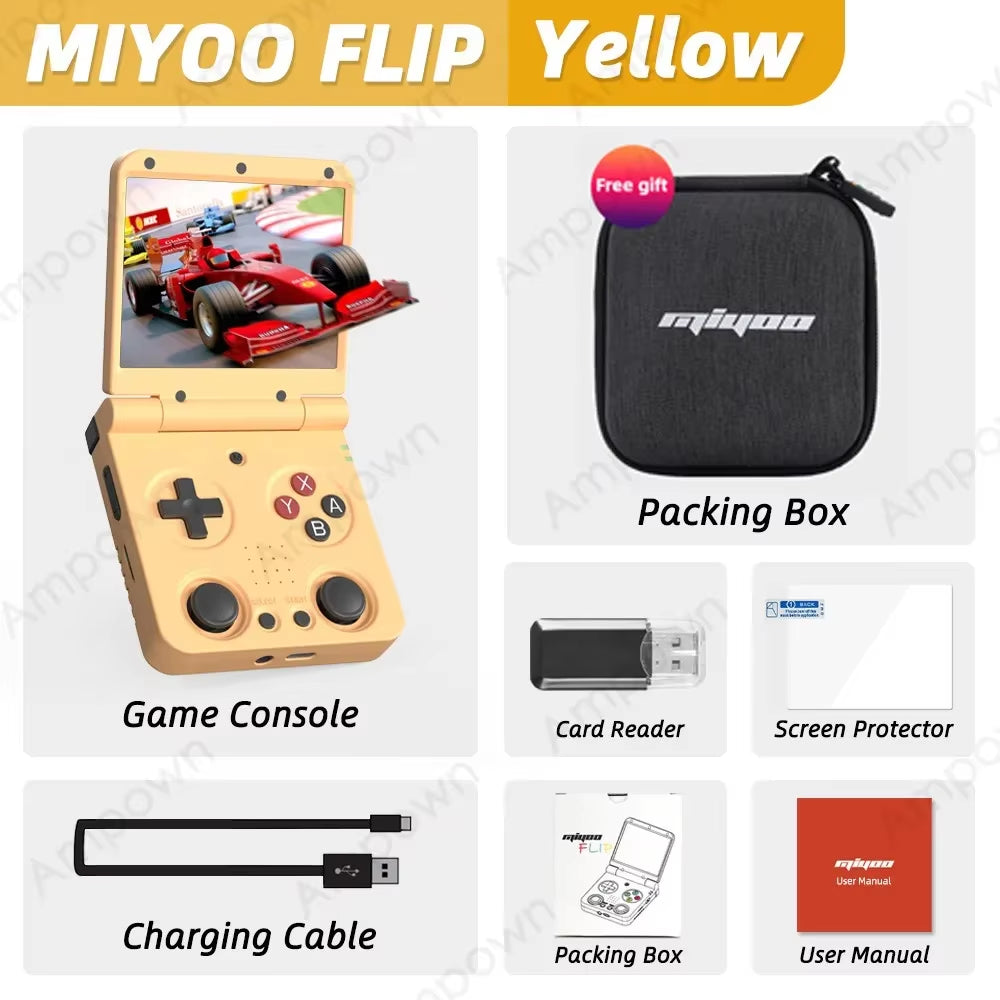 Flip V2 Handheld Game Players 3.5''IPS Screen Linux System Onion OS Video Game Consoles Free Storage Bag Gamer Gift Gaming