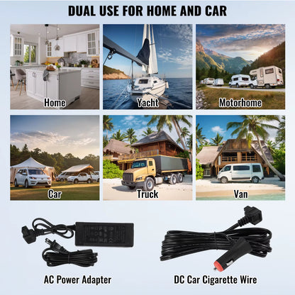 Succebuy Car Refrigerator 12 Volt Car Refrigerator Fridge 40 L Dual Zone -4℉-68℉12/24V DC 100-240V AC for Outdoor Camping RV