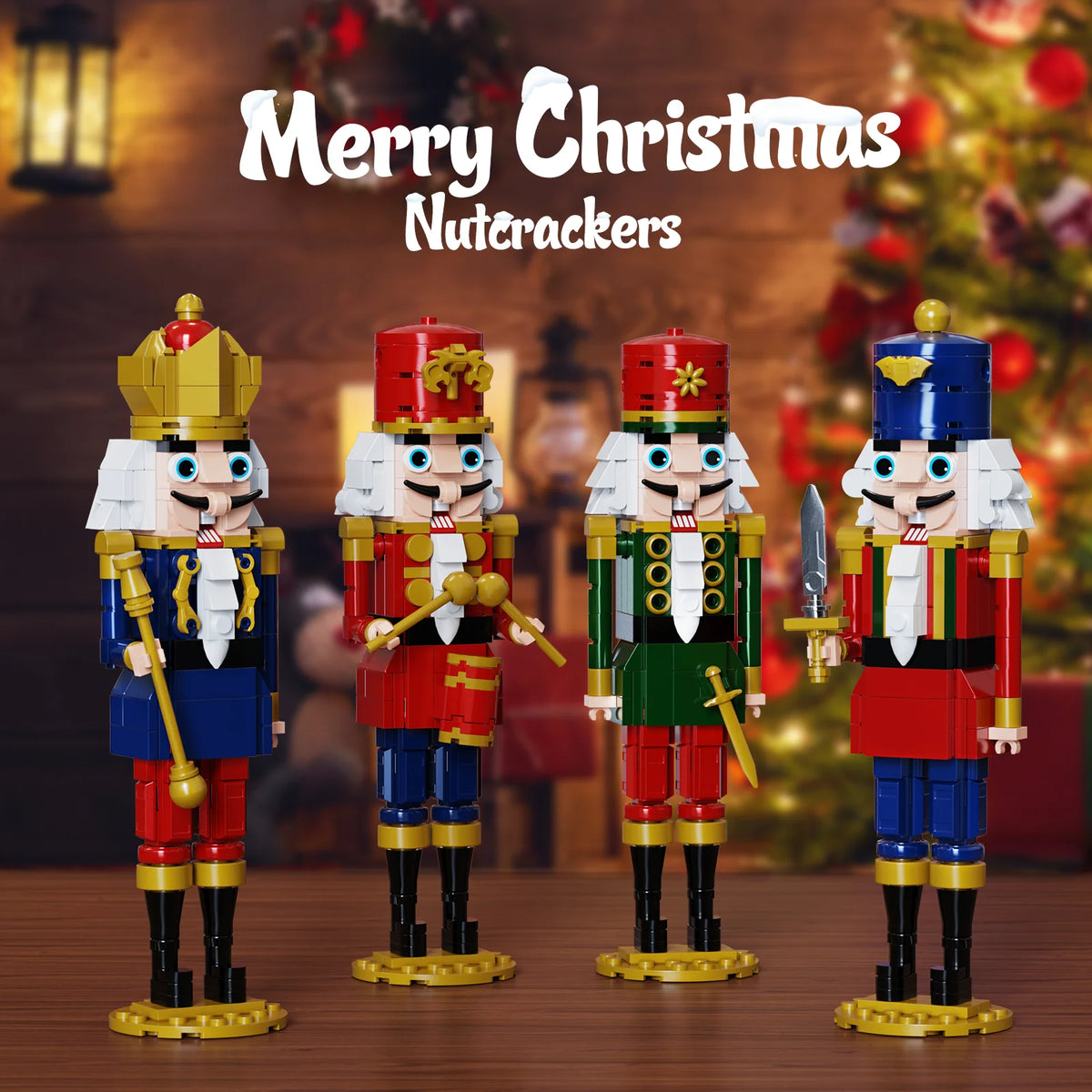 Christmas Nutcracker Building Block Set - 943 Piece Nutcracker King and Soldier Toy Gift for Children