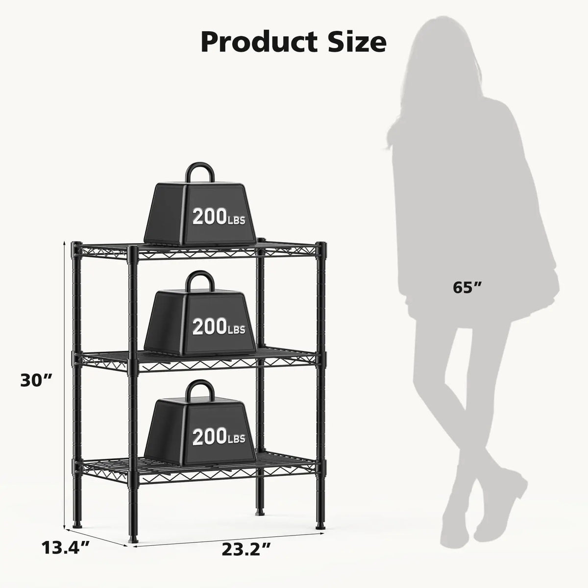 JHK Adjustable 3-5 Tier Heavy Duty Metal Wire Storage Shelves for Living Room and Kitchen