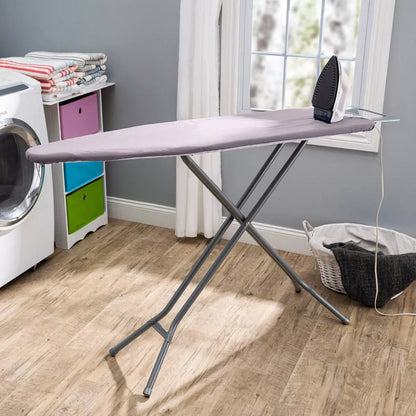 Home Products Light Gray 4-Leg Mesh Top Ironing Board with Integrated Iron Rest