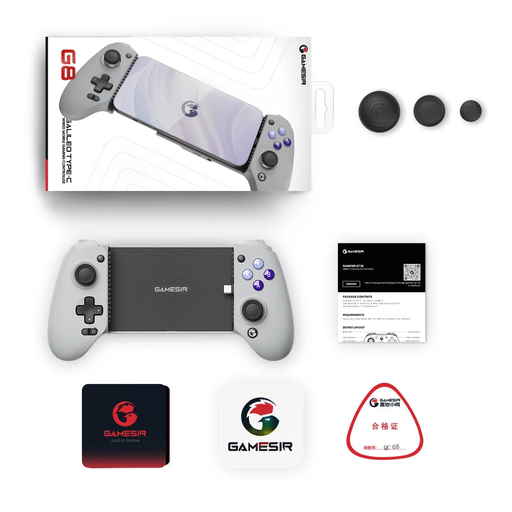 Gamesir G8 Galileo Cellphone Gamepad Game Controller with Hall Effect Joystick for Iphone 15 Android Mobile Phone Cloud Gaming