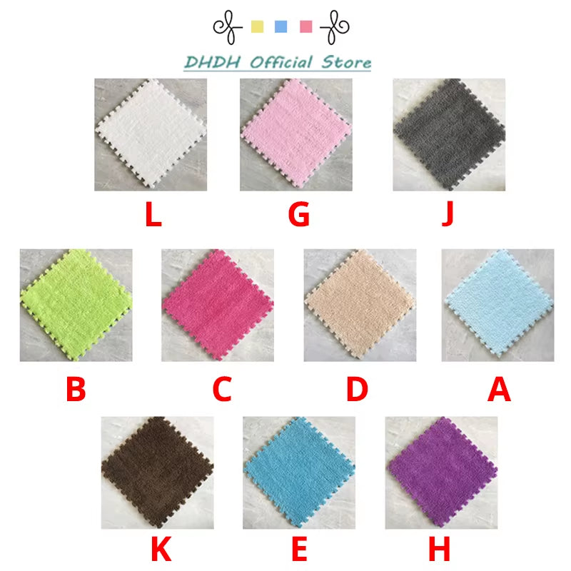 Soft Plush Baby Play Mat EVA Foam Children'S Carpet Interlocking Exercise Tiles Floor Carpet and Rug for Kids Pad 30*30 CM