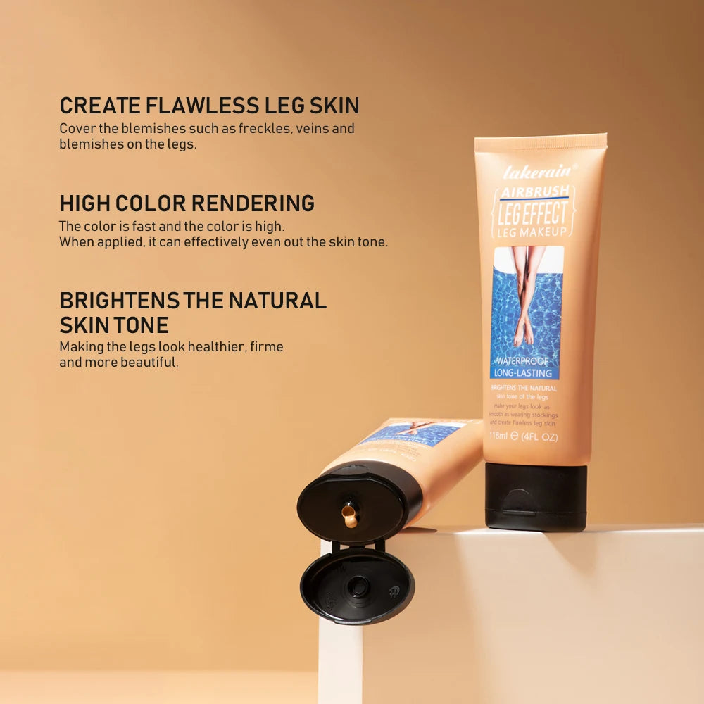 Leg Makeup Moisturizing Liquid Body Foundation - Waterproof Tanning Cream for Even Skin Tone in 3 Shades