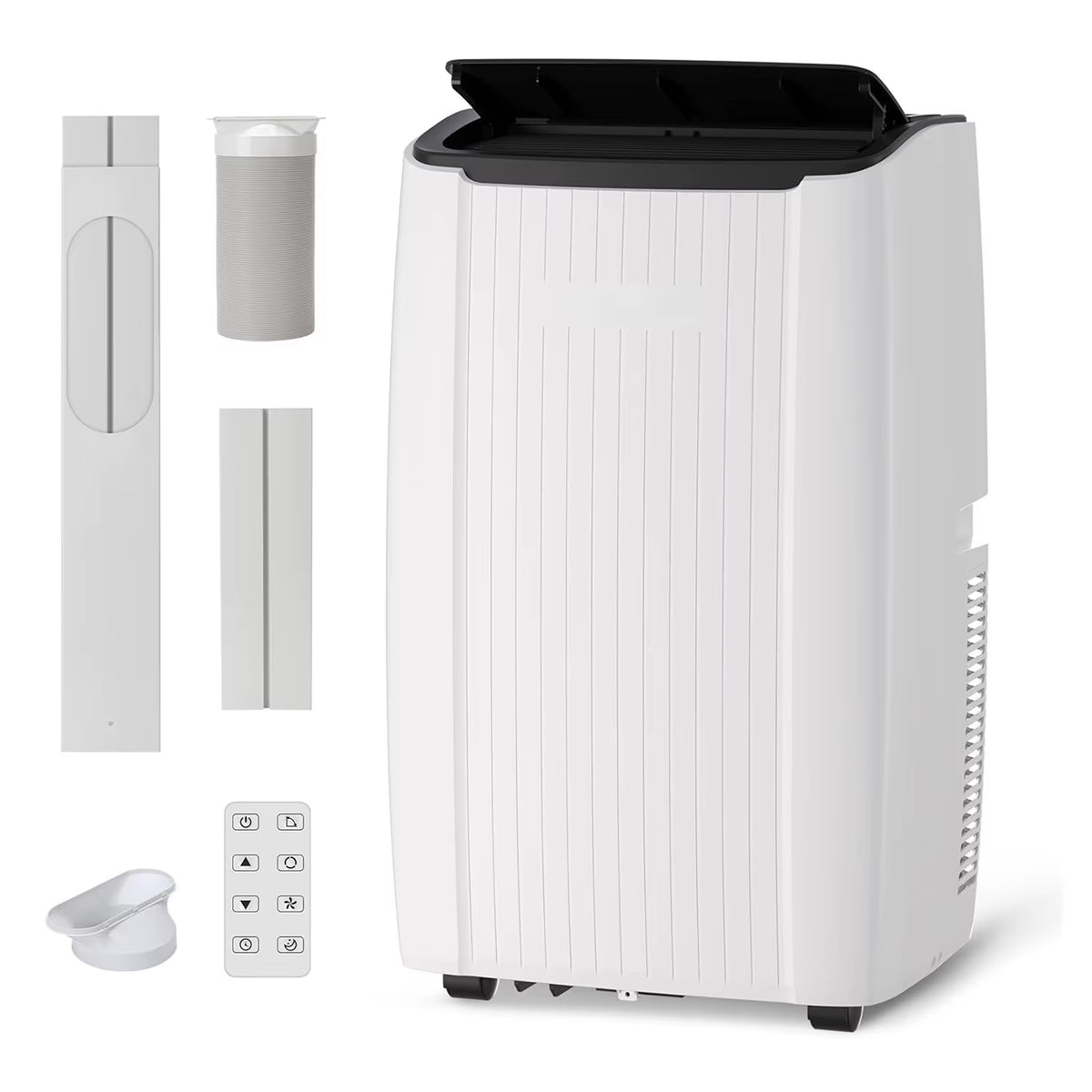 12000/14000 BTU Portable Air Conditioner, 3-In-1 AC Unit with Dehumidifier & Fan, Powerful Cooling for Large Rooms up to 550/700 Sq.Ft, Remote Control, White