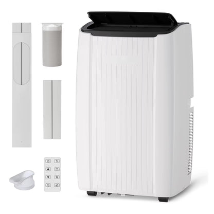 12000/14000 BTU Portable Air Conditioner, 3-In-1 AC Unit with Dehumidifier & Fan, Powerful Cooling for Large Rooms up to 550/700 Sq.Ft, Remote Control, White
