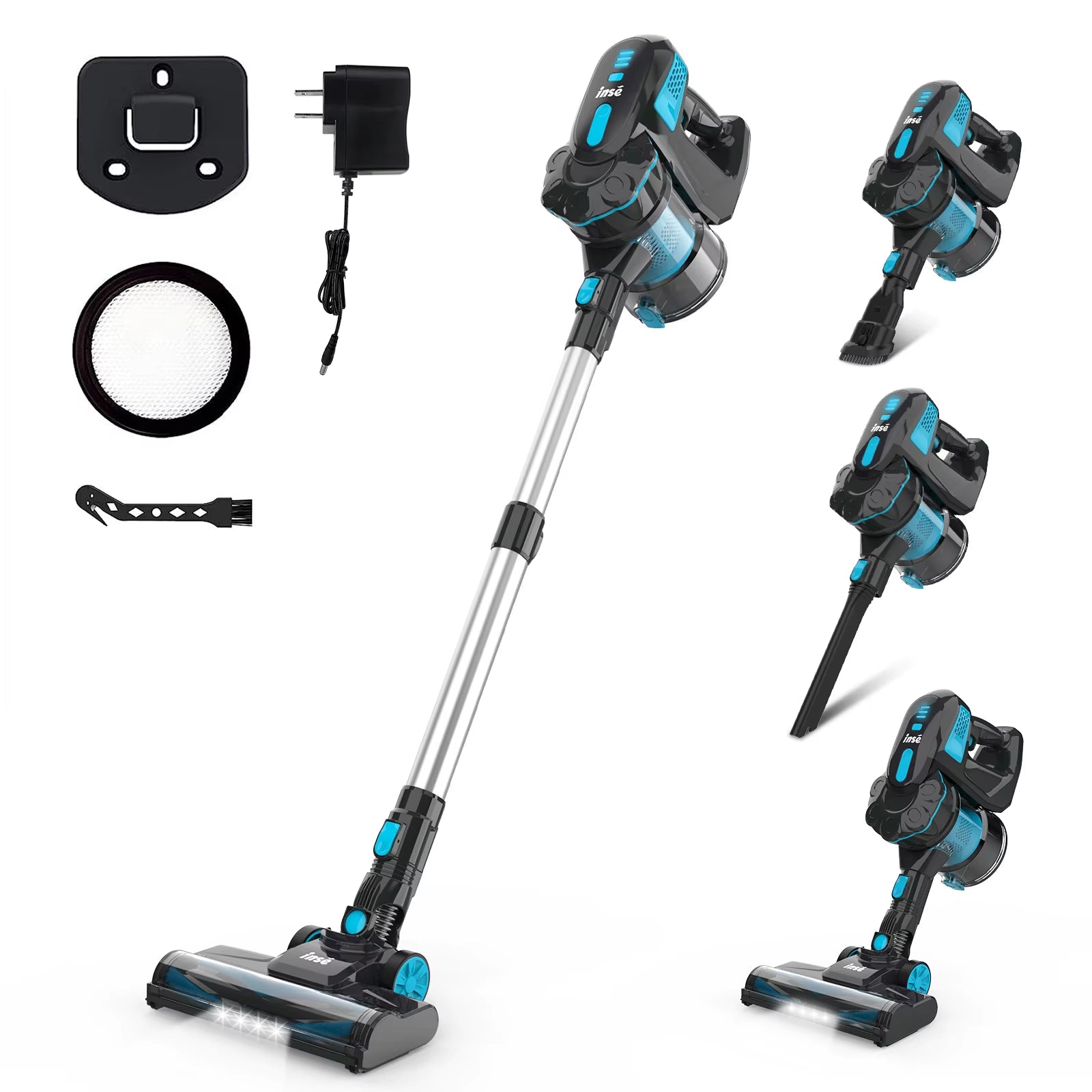 Cordless Vacuum Cleaner, 20Kpa Stick Vacuum up to 40Min Runtime, 6-In-1 Cordless Stick Vacuum for Household Cleaning