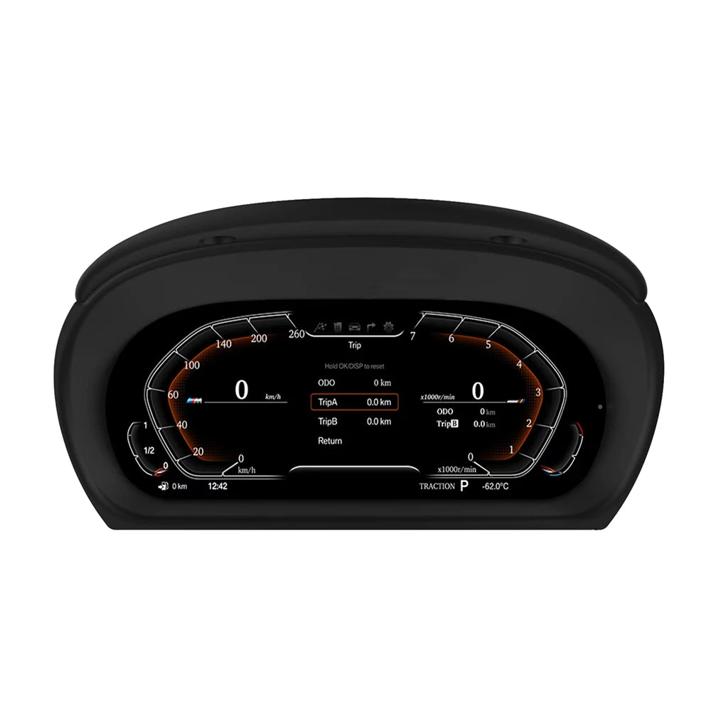 1920x720 Auto LCD Dashboard Display for BMW 3 Series E90 E91 E92 (2005-2012) Virtual Cockpit Speedometer