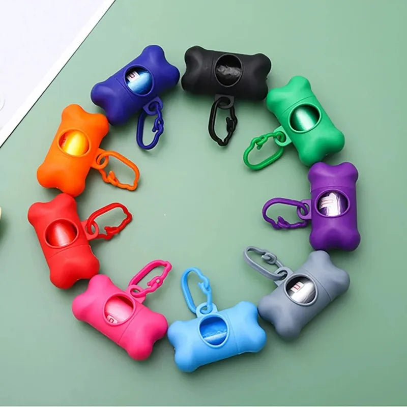 Bone-Shaped Pet Waste Bag Dispenser for Dogs - Convenient Cleaning Solution for Outdoor Use