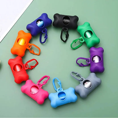 Bone-Shaped Pet Waste Bag Dispenser for Dogs - Convenient Cleaning Solution for Outdoor Use