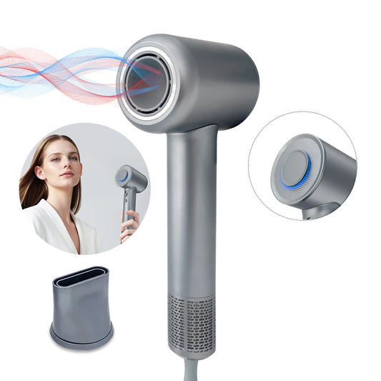 High-Speed Professional Hair Dryer with Negative Ion Technology and Magnetic Nozzle for Enhanced Hair Care and Styling
