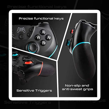 Wireless Controller Compatible-Nintendo Switch Adjustable Turbo with 6-Axis Vibration Gamepad for PC/NS Lite Console