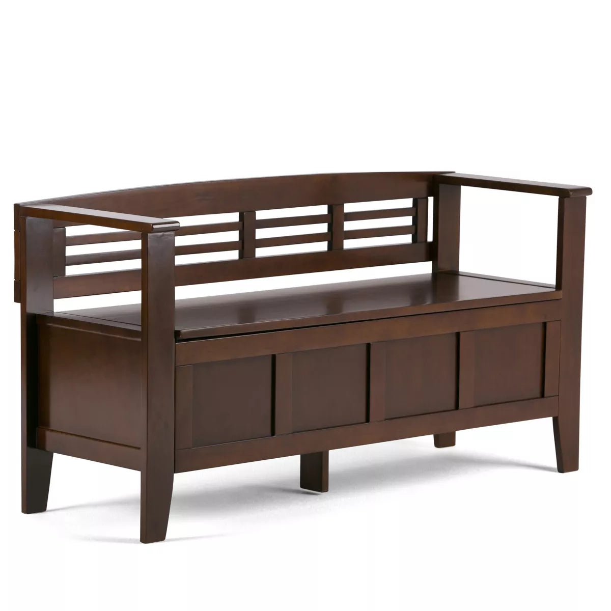 48" Chandler Solid Wood Entryway Storage Bench -  Rustic Medium Brown