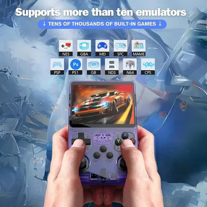 R36S Game Console Linux System 64G Portable Video Consoles 3.5 Inch IPS Screen with Retro Games Pocket Handheld Game Players