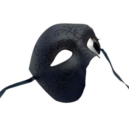 Halloween Costume Party Masquerade Male Masquerade Half Face Adult Phantom of the Opera Retro Prince One-Eyed Mask