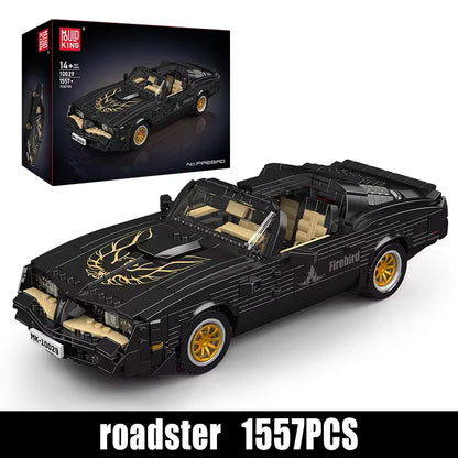 Mould King 10029 Technical Car Toys the MOC Firebird Vintage Car Building Block Assembly Oldtime Car Brick Kids Christmas Gift