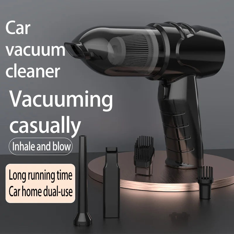 Wireless High-Power Dual-Use Car and Home Vacuum Cleaner - Multi-Functional Handheld Device with Strong Suction