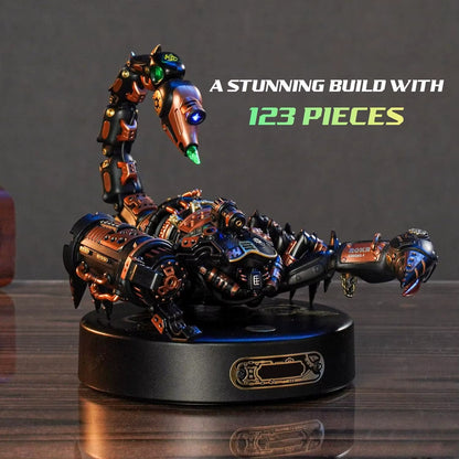 Robotime Rokr 3D Metal Puzzle Emperor Scorpion with LED Light - Industrial-Style Building Block Gift for Children