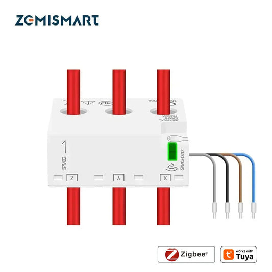 Smart Energy Meter 3 Phase 4 Wire Power Monitor Sensor Zigbee 2MQTT Home Assistant Control 208V 415V