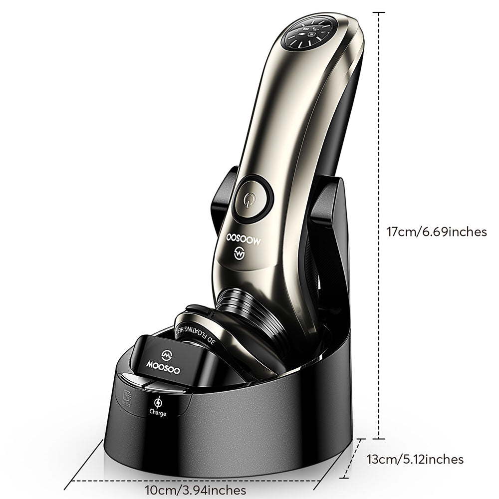 Shaver All-Round Floating Head Shaver Waterproof Rechargeable Men'S Electric Shaver Hair Clipper for Wet/Dry Use